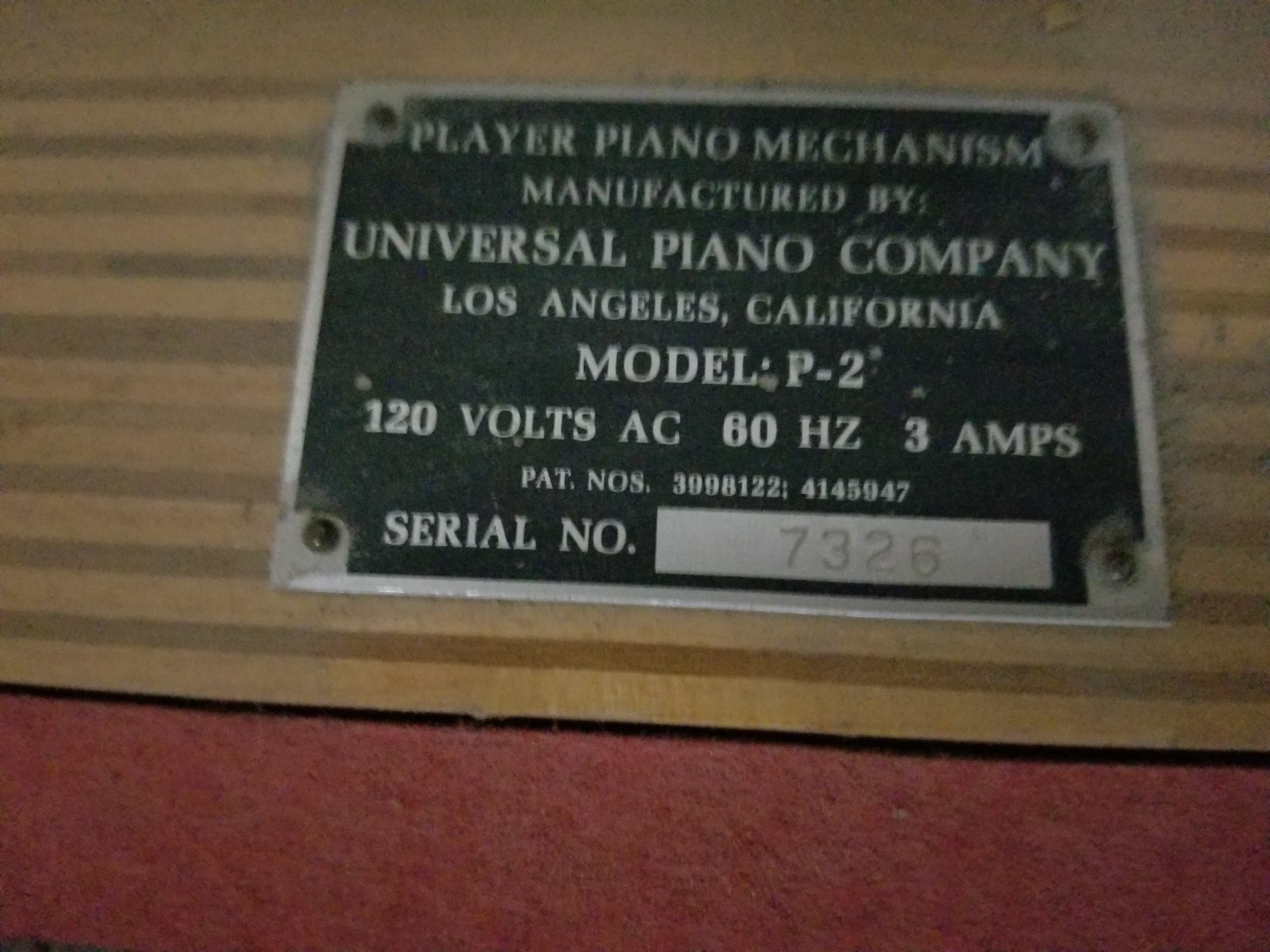 Universal Player Piano p-2