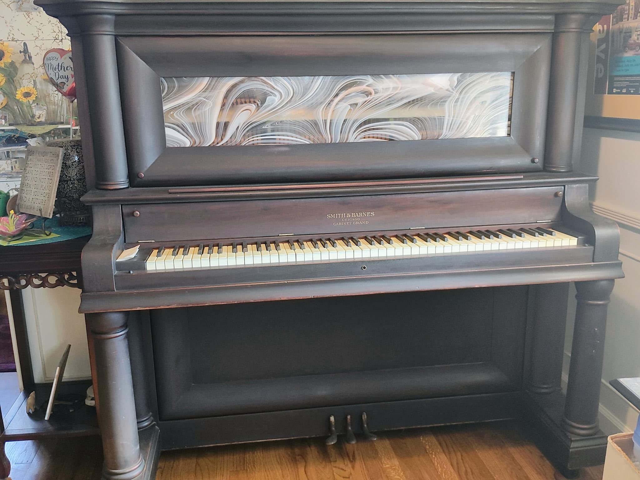 1907 Smith and Barnes Chicago Cabinet Grand